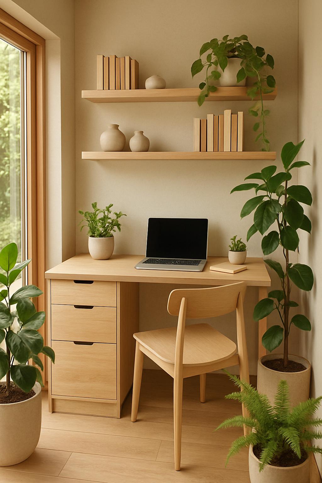 Compact Small Garden Office with Efficient Storage