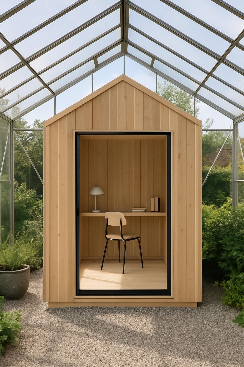 Scandinavian-Inspired Minimalist Garden Office Pod